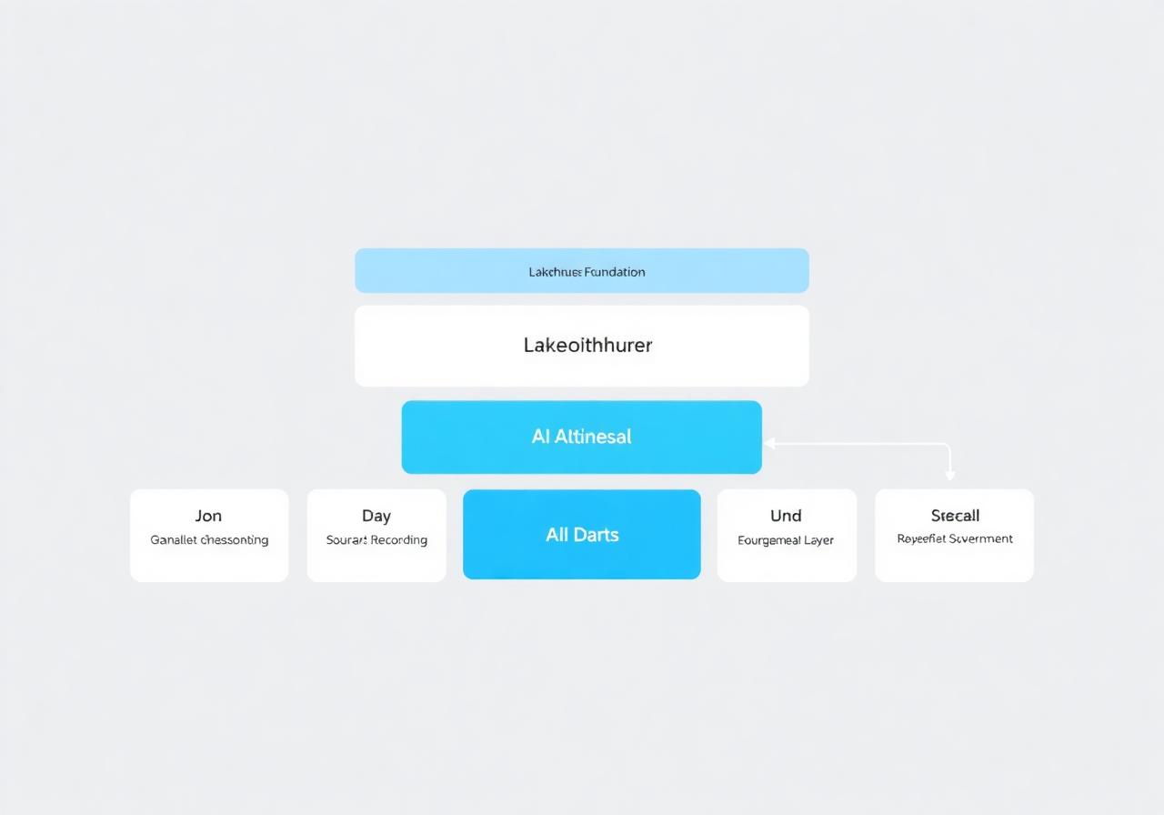 Data-led AI transformation architecture with lakehouse foundation and AI layer