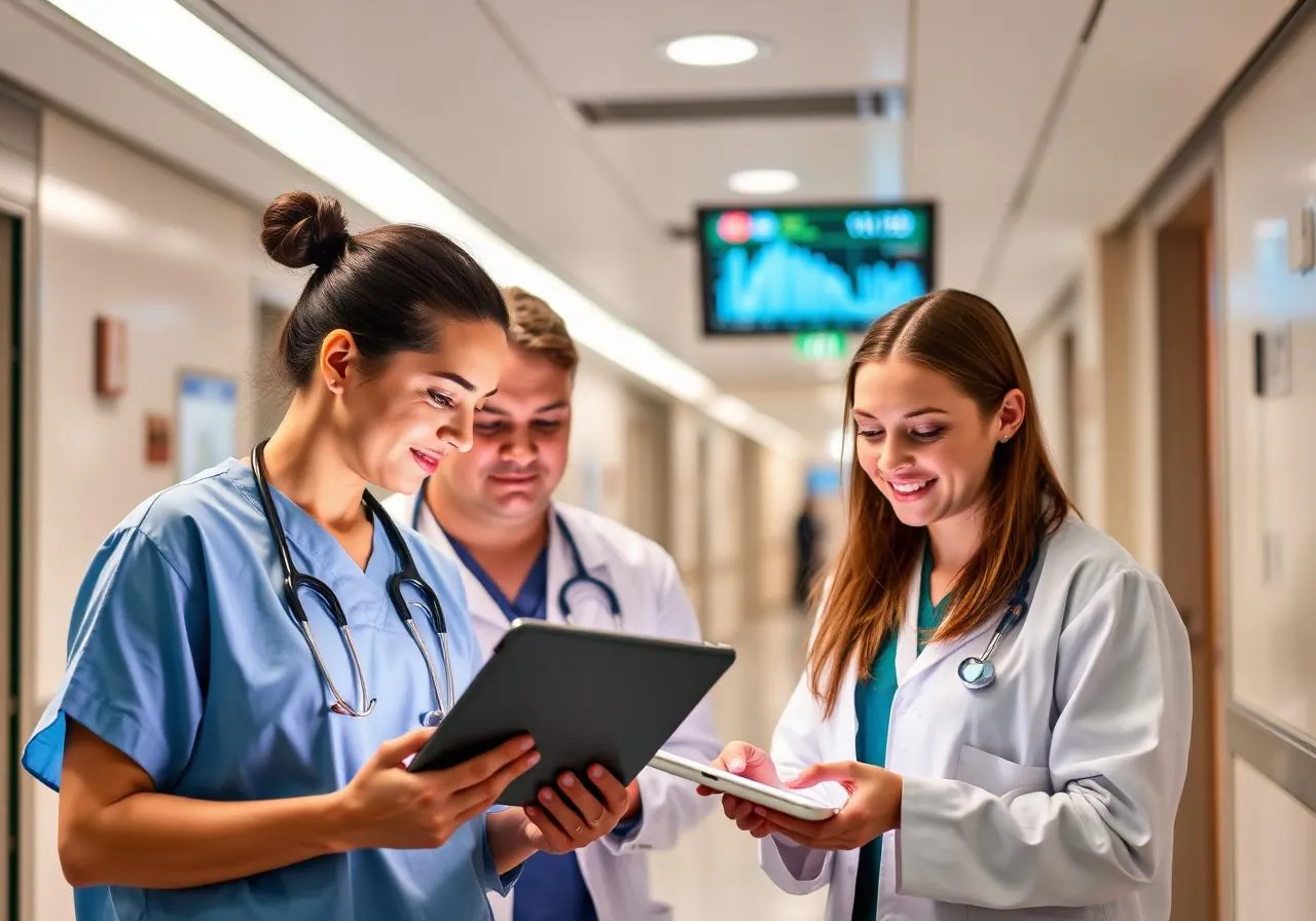 Healthcare professionals collaborating