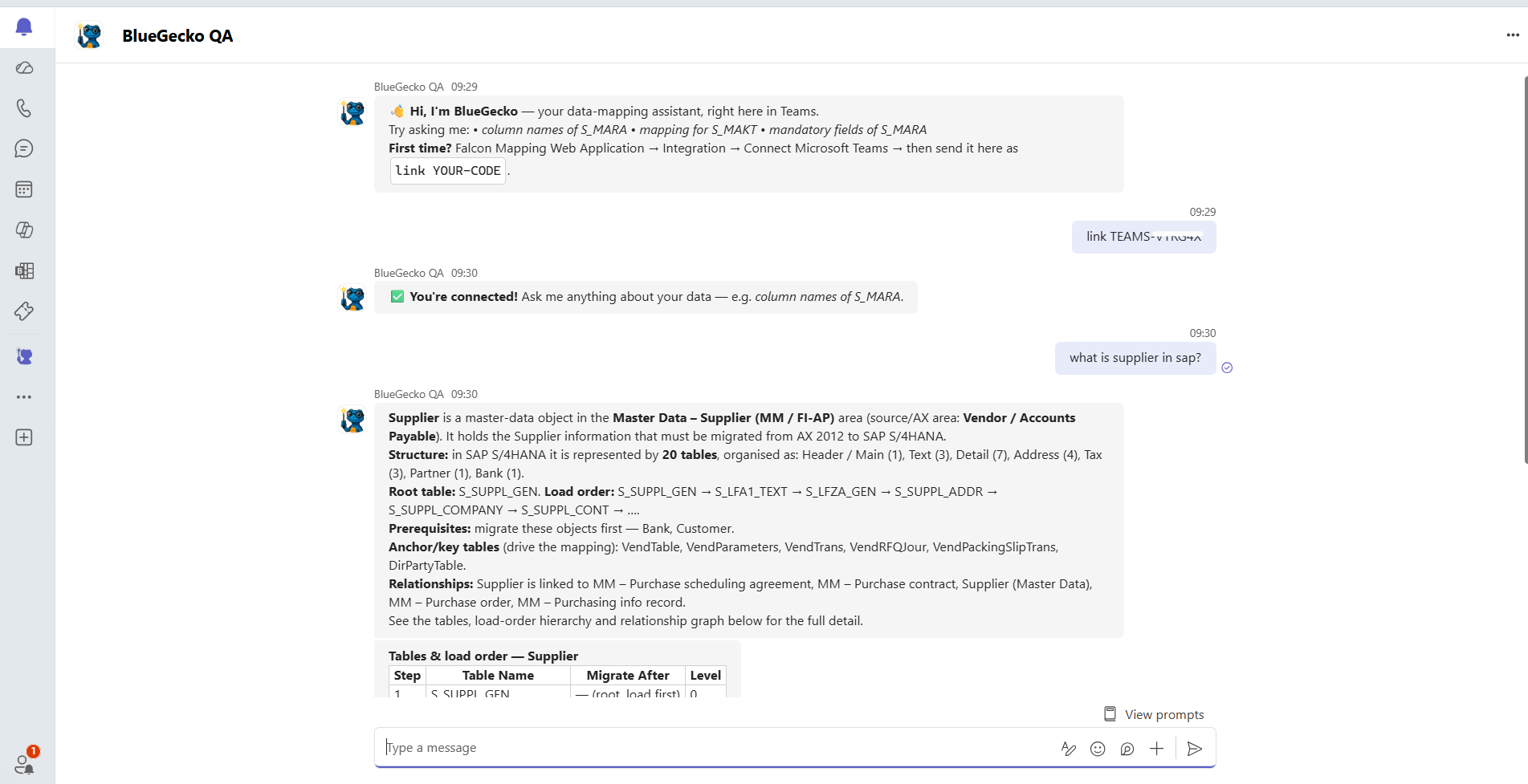Microsoft Teams Integration with BlueGecko AI
