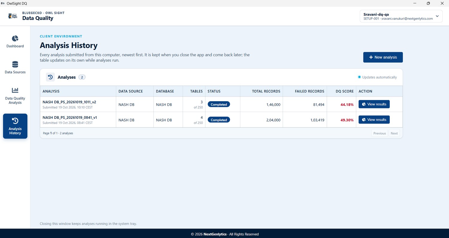 Owl Sight Desktop Application and Client Environment Workflow