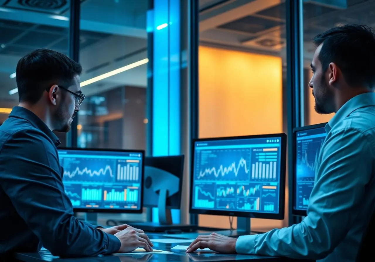 Analysts reviewing SAP performance data to build the migration roadmap